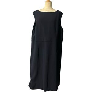 Talbots Plus Boatneck Dress Knee Length Navy Size 20W